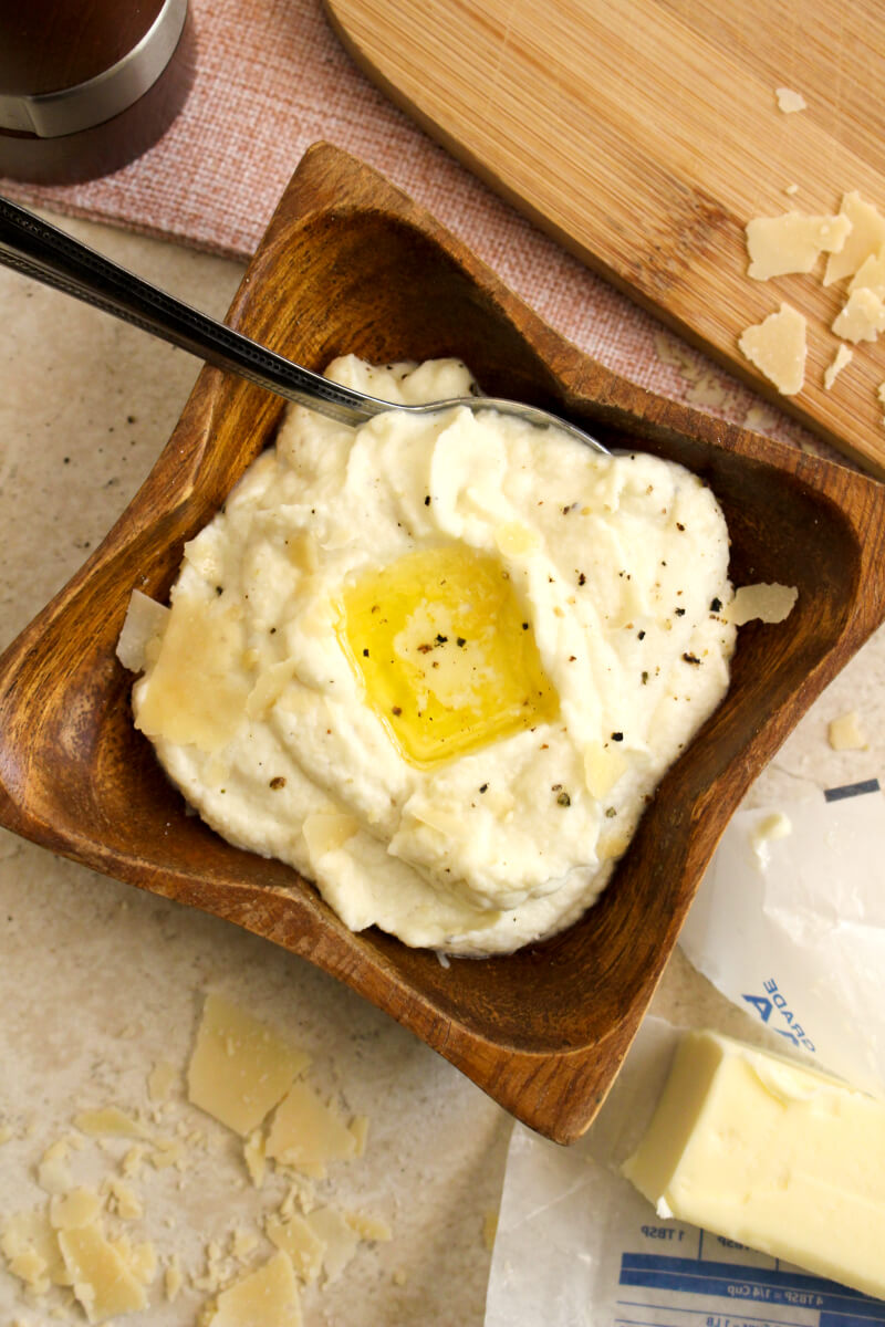 Asiago Mashed Cauliflower
