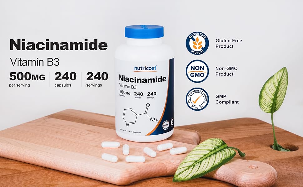niacinamide vitamin b3 capsules caps pills supplement