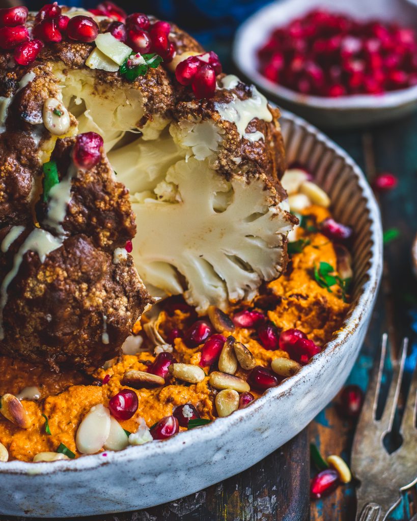 Whole Roasted Harissa Cauliflower