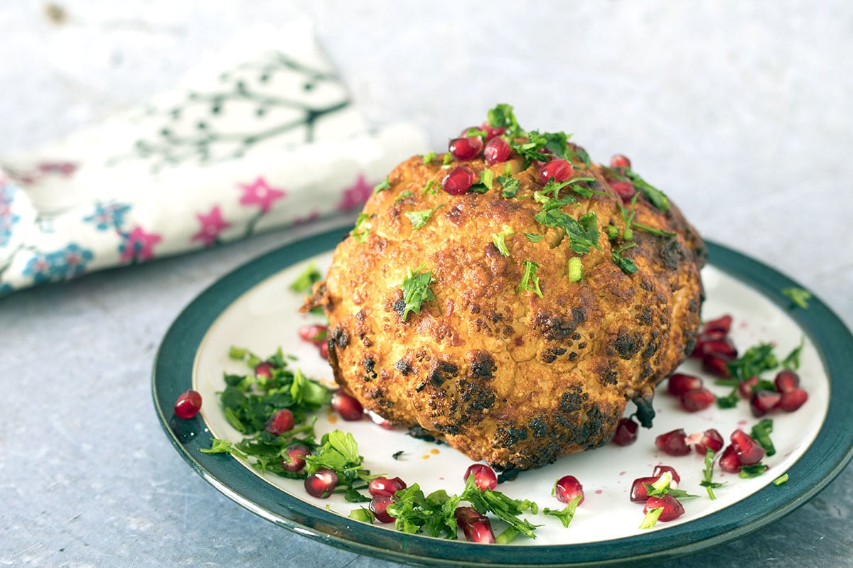 Whole Roasted Harissa Cauliflower