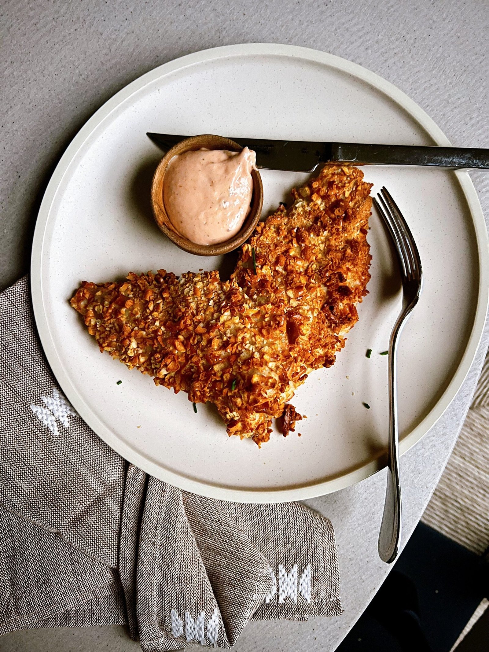 Air-Fryer Pretzel-Crusted Catfish