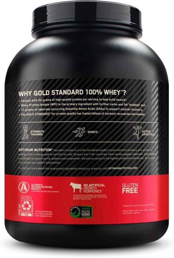 Optimum Nutrition Gold Standard 100% Whey Protein Powder, Chocolate Peanut Butter, 5 Pound (Packaging May Vary)