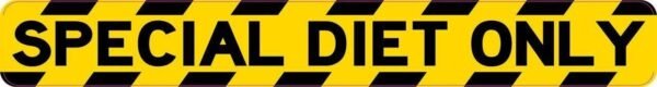 StickerTalk Special Diet Only Vinyl Sticker, 10 inches by 1.25 inches