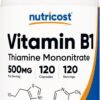 Nutricost Vitamin B1 (Thiamine) 500mg, 120 Capsules