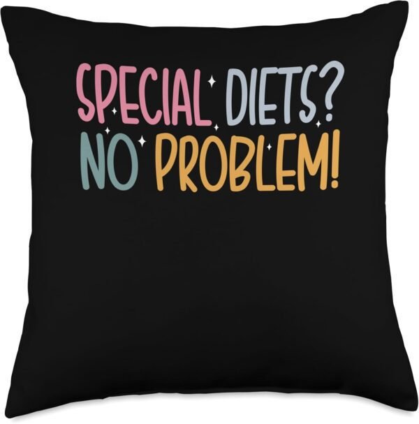 Special Diets? No Problem! School Canteen Lunch Lady Throw Pillow