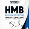 Nutricost HMB Powder (Beta-Hydroxy Beta-Methylbutyrate) 250 Grams - Gluten Free & Non-GMO