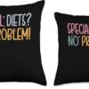 Special Diets? No Problem! School Canteen Lunch Lady Throw Pillow