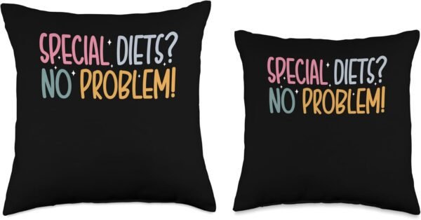 Special Diets? No Problem! School Canteen Lunch Lady Throw Pillow