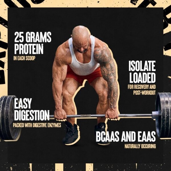 Animal Whey Isolate Protein Powder - Loaded for Pre & Post Workout Muscle Builder and Recovery with Digestive Enzymes for Men & Women - 25g Protein, Great Taste, Low Sugar - Cookies & Cream 2 lbs