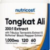 Nutricost Tongkat Ali 1,000mg 120 Capsules - with Tribulus Terrestris and BioPerine, Vegetarian Caps, Non-GMO, Gluten Free, Potent Extract