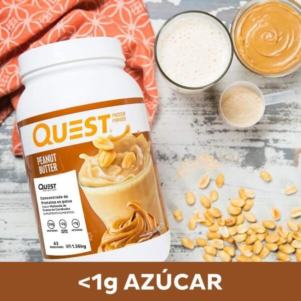 Quest Nutrition Peanut Butter Protein Powder, 23g Protein, 1g Sugar, Low Carb, Gluten Free, 3 Pound, 43 Servings