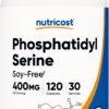 Nutricost Phosphatidylserine 400mg, 120 Capsules - Soy Free, 30 Servings, Vegetarian Friendly, Non-GMO, Gluten Free
