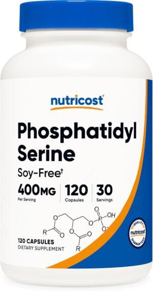 Nutricost Phosphatidylserine 400mg, 120 Capsules - Soy Free, 30 Servings, Vegetarian Friendly, Non-GMO, Gluten Free