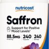 Nutricost Saffron Extract 88.5mg, 240 Capsules - Veggie Caps, Non-GMO, Gluten Free