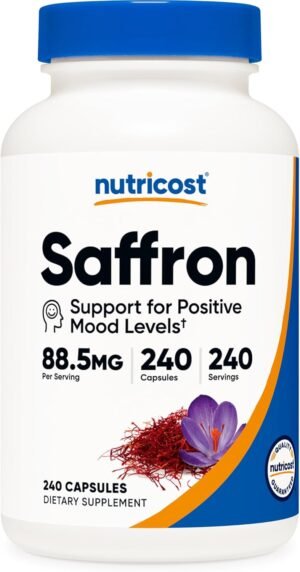 Nutricost Saffron Extract 88.5mg, 240 Capsules - Veggie Caps, Non-GMO, Gluten Free