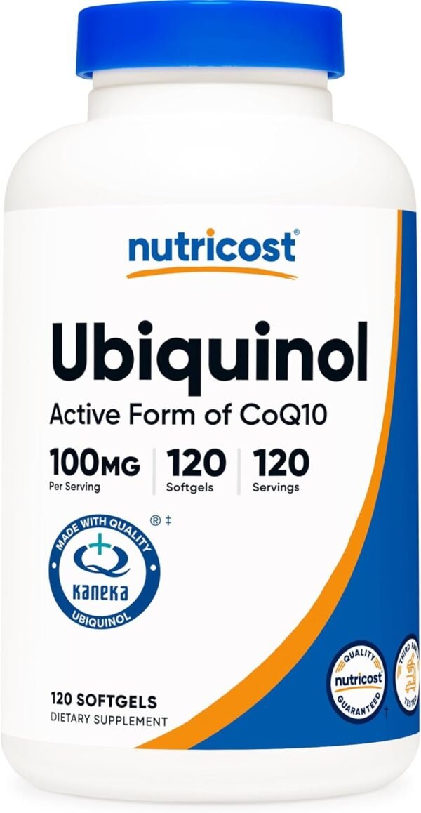 Nutricost Ubiquinol Softgels (120 Softgels | 100 mg Per Serving) - Superior Absorption Antioxidant | Active Form of CoQ10 - Gluten Free, Non-GMO