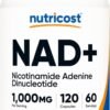 Nutricost NAD+ Supplement 1,000mg per Serving,120 Capsules (Nicotinamide Adenine Dinucleotide) - 60 Servings, Gluten-Free, Vegan