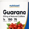 Nutricost Guarana 1000mg Serving, 150 Vegetarian Capsules - Natural Herbal Brazilian Caffeine Energizer Supplement