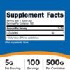Nutricost L-Glutamine Powder (500 Grams) Unflavored - Gluten Free & Non-GMO, 100 Servings