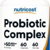Nutricost Probiotic Complex - 50 Billion CFU, 60 Capsules - Probiotic for Men and Women - Vegetarian Capsules, Non-GMO, Gluten Free