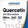 Nutricost Quercetin 880mg, 240 Vegetarian Capsules with Bromelain (165mg) - 120 Servings (440mg Quercetin Per Cap) - Gluten Free, Non-GMO