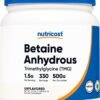 Nutricost Betaine Anhydrous Trimethylglycine (TMG) Powder 500 Grams