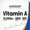 Nutricost Vitamin A 10,000 IU, 500 Softgel Capsules