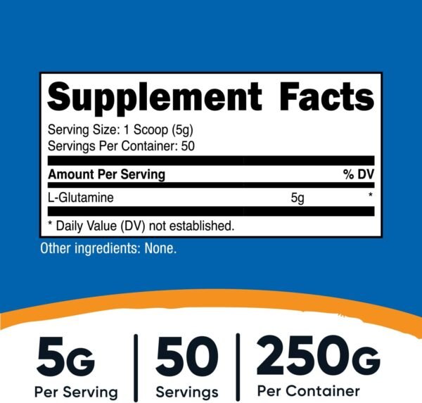 Nutricost L-Glutamine Powder 250 Grams