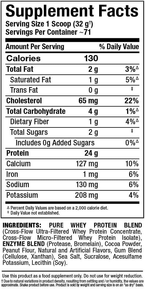 ALLMAX GOLD ALLWHEY, Chocolate Peanut Butter - 5 lb - 24 Grams of Protein Per Scoop - Gluten Free, Low Carb & Low Sugar - Approx. 71 Servings