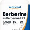 Nutricost Berberine HCl 600mg, 60 Vegetarian Capsules - Gluten Free & Non-GMO