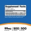 Nutricost Potassium Citrate 99mg, 500 Capsules