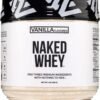 Naked Vanilla Whey Protein 1Lb, Only 3 Ingredients, All Natural Grass Fed Whey Protein Powder + Vanilla + Coconut Sugar- GMO-Free, Soy Free, Gluten Free. Aid Muscle Growth, 12 Servings