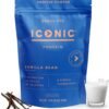 ICONIC Protein Powder, Vanilla Bean - Sugar Free, Low Carb Protein Powder - Lactose Free, Gluten Free, Non-GMO - 20g Grass Fed Whey & Casein Protein - Keto Friendly, 1 lb Pouch (18 Servings)