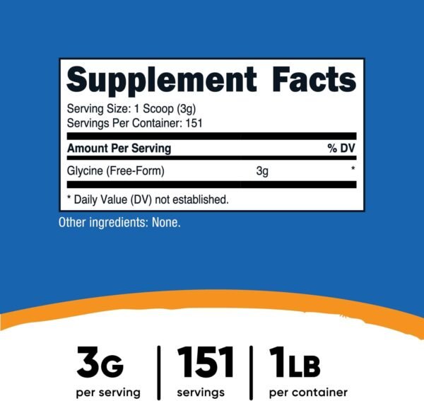 Nutricost Glycine Powder 1lb - Non-GMO, Gluten Free