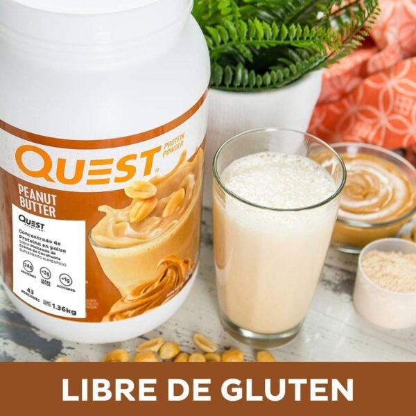 Quest Nutrition Peanut Butter Protein Powder, 23g Protein, 1g Sugar, Low Carb, Gluten Free, 3 Pound, 43 Servings