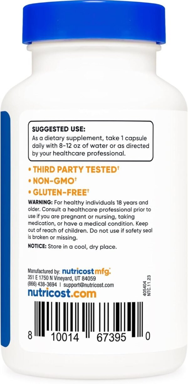 Nutricost Passion Flower Extract (1,500mg Equivalent) 120 Capsules - Gluten Free, Non-GMO, and Vegetarian Friendly