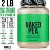 Naked Pea - 2LB 100% Pea Protein Powder from North American Farms - Unflavored Vegan Pea Protein Isolate - Plant Protein Powder, Easy to Digest - 30 Servings