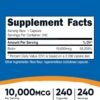 Nutricost Biotin (Vitamin B7) 10,000mcg (10mg) Vitamin Supplement, 240 Capsules - Vegetarian, Gluten Free, Quick Release, Non-GMO