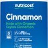 Nutricost Organic Cinnamon (Ceylon Cinnamon) 1,200mg Serving, 150 Capsules - Gluten Free, Non-GMO