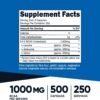 Nutricost BCAA 1000mg, 500 Capsules (250 Serv), 2:1:1 Branched Chain Amino Acids (500mg of L-Leucine, 250mg of L-Isoleucine and L-Valine)