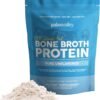 Paleovalley 100% Grass Fed Beef Bone Broth Protein Powder - Rich in Collagen Peptides for Hair, Skin, Gut Health, Bone and Joint Support - 28 Servings, 15g Protein Per Serving - No Gluten or GMOs