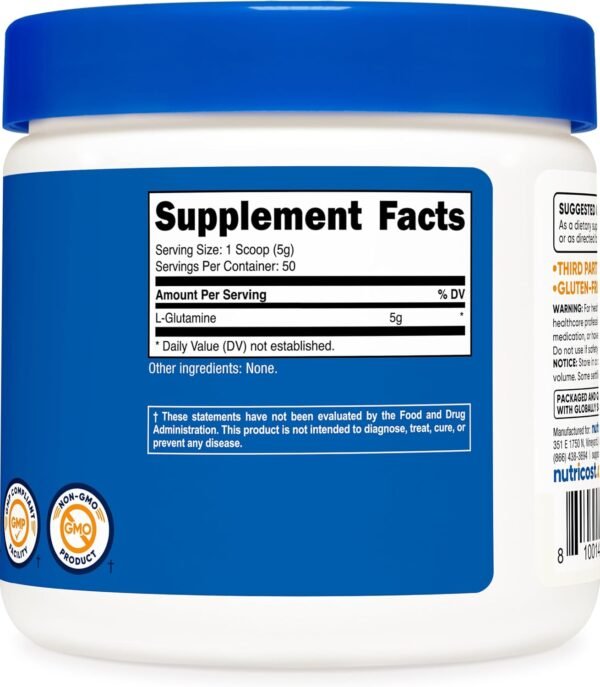 Nutricost L-Glutamine Powder 250 Grams