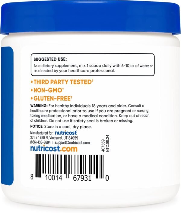 Nutricost L-Carnitine Tartrate Powder (100 Grams) - 1 Gram per Serving; 100 Servings