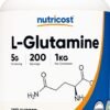 Nutricost L-Glutamine Powder 1 KG - Unflavored, Non-GMO, Gluten Free