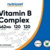 Nutricost High Potency Vitamin B Complex 462mg, 120 Capsules - with Vitamin C - Energy Complex