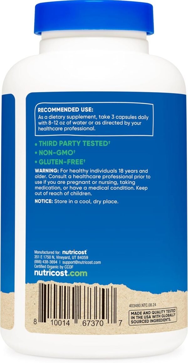 Nutricost Beet Root 2400mg, 180 Capsules - CCOF Certified Made with Organic Beet Root, Superfood, 60 Servings