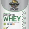 Garden of Life SPORT Whey Protein Powder Vanilla., Premium Grass Fed Whey Protein Isolate plus Probiotics for Immune System Health, 24g Protein, Non GMO, Gluten Free., Cold Processed - 20 Servings