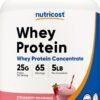 Nutricost Whey Protein Concentrate (Strawberry Milkshake) 5LBS - Gluten Free & GMO Free