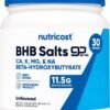 Nutricost Keto BHB Exogenous Ketones 4-in-1 (30 Servings) 12g Beta-Hydroxybutyrate (BHB) Per Serving, (Unflavored) - Ketone Salts