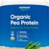 Nutricost Organic Pea Protein Isolate Powder (5LBS) - Unflavored, Certified USDA Organic, Protein from Plants, Vegetarian Friendly, Gluten Free, Non-GMO